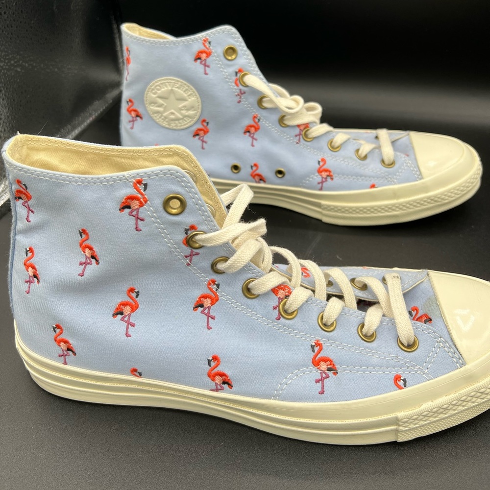 CLOSET SALE! Limited Edition Flamingo Chuck Taylor Converse. Like New.